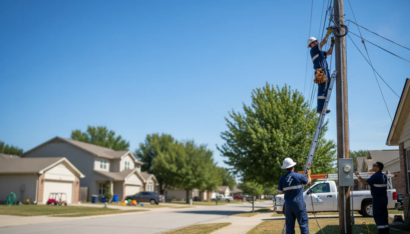 Residential electrician providing installation services in Poynor, TX